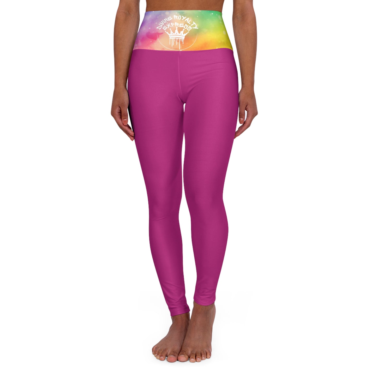 Pink Divine Royalty High Waisted Yoga Leggings