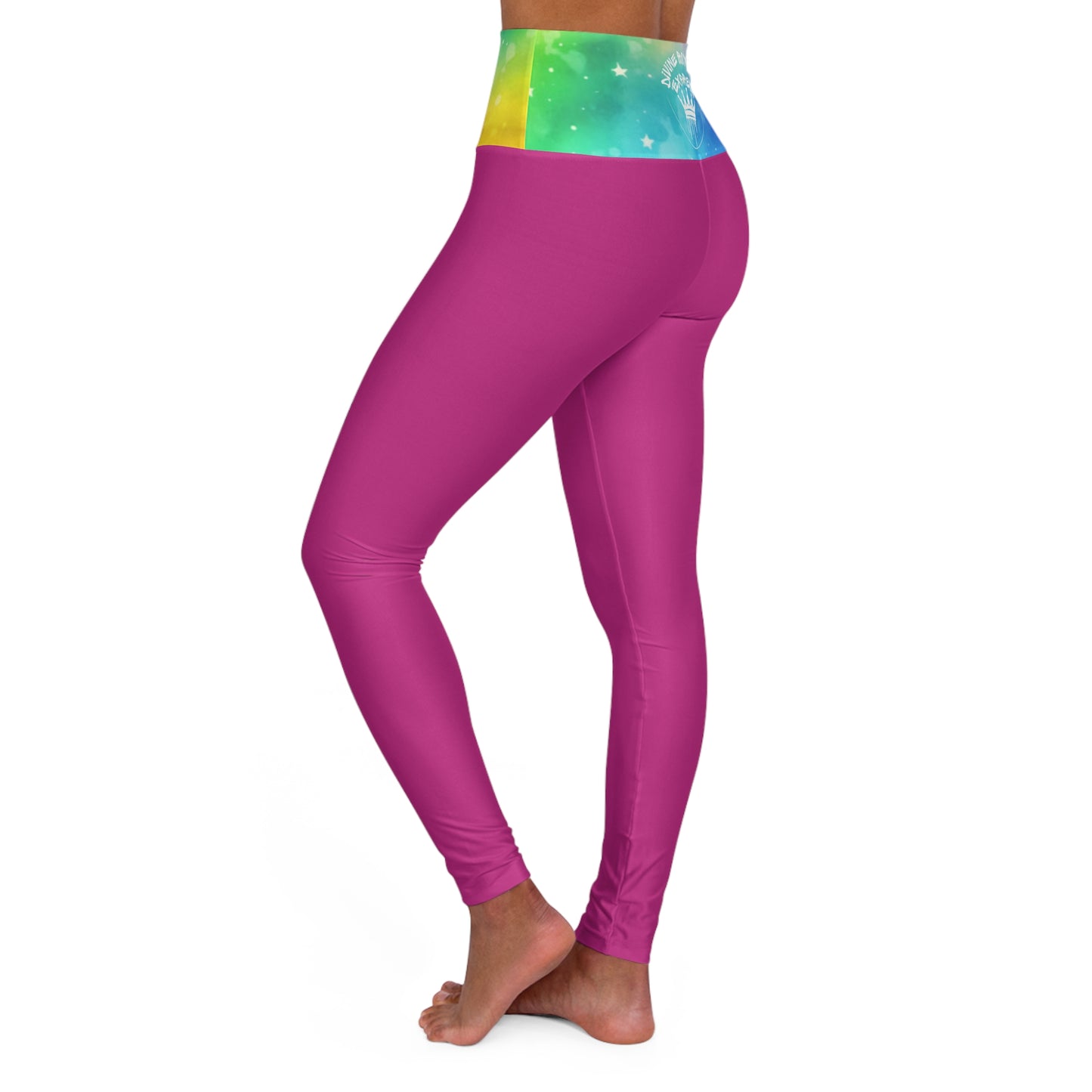 Pink Divine Royalty High Waisted Yoga Leggings