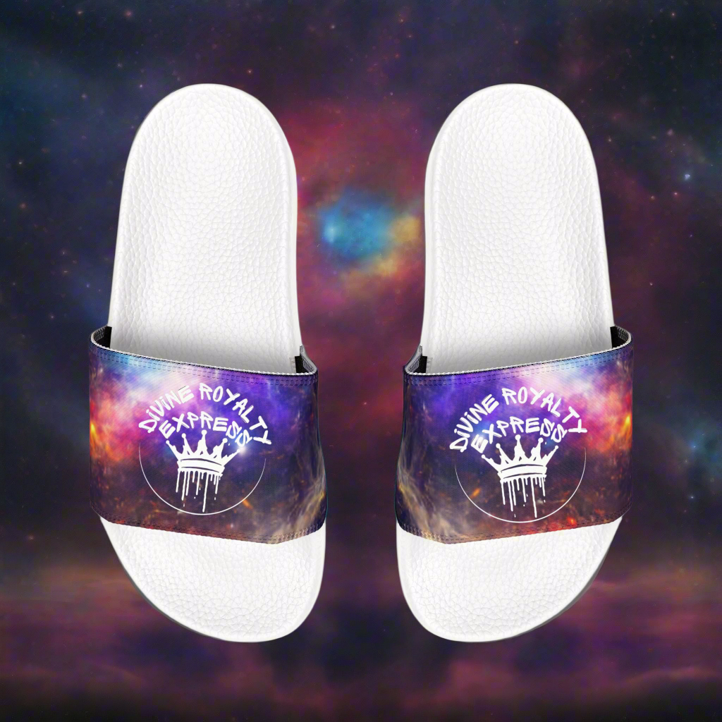 Divine Royalty White Men's Removable-Strap Sandals