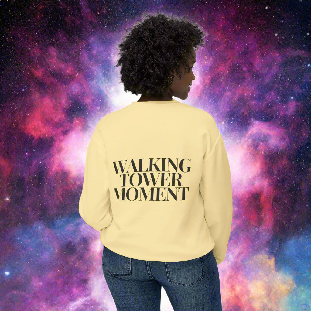 Walking Tower Moment Women's Lightweight Crewneck Sweatshirt