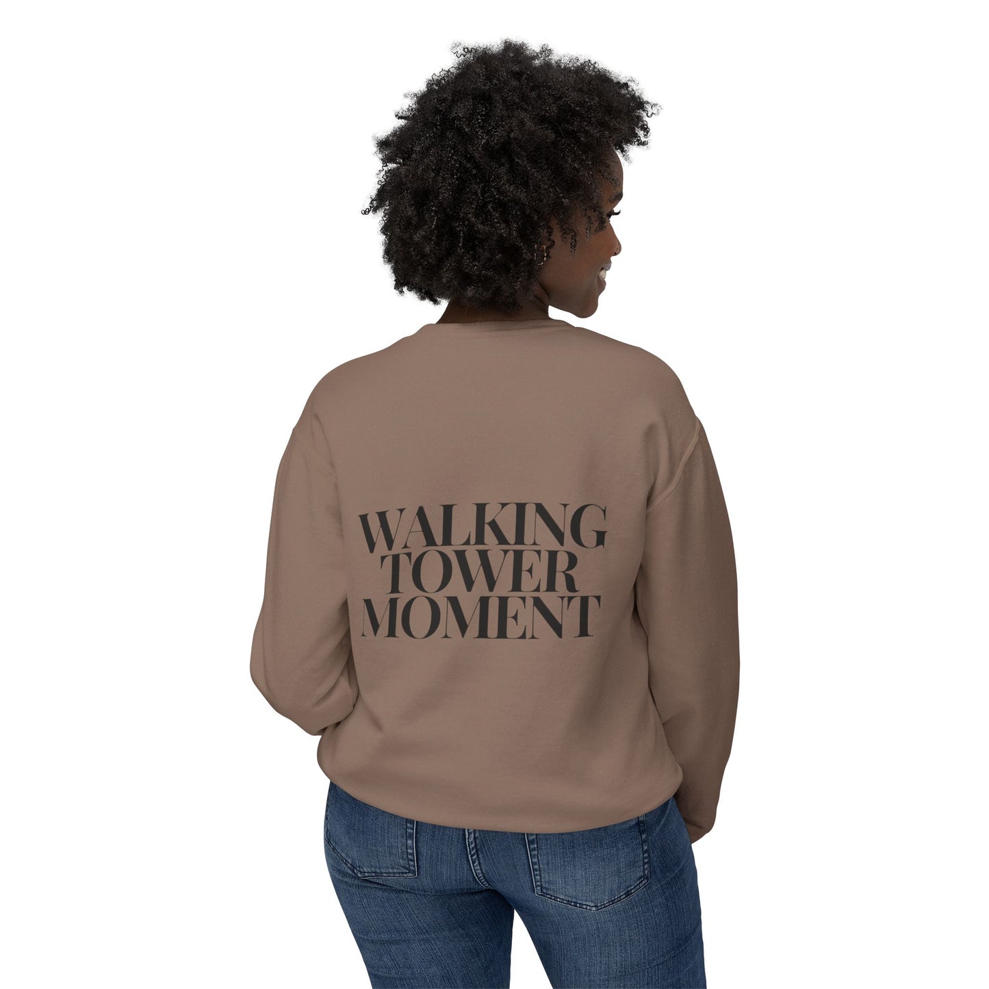 Walking Tower Moment Women's Lightweight Crewneck Sweatshirt