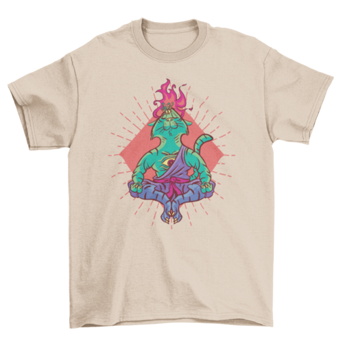 Spiritual cat character t-shirt